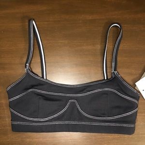 Glyder black white stick bralette sportsbra XS